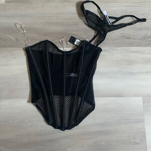 Black 2 piece corset set NEW